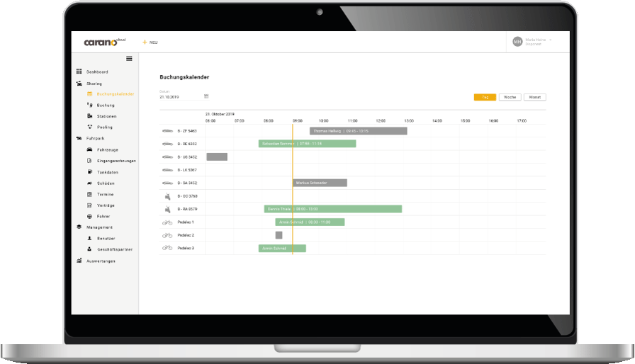 clear booking calendar
